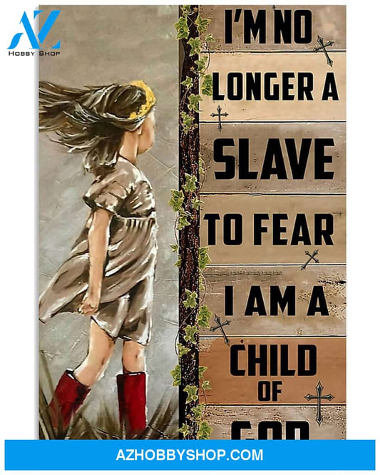 Child Of God Girl No Longer To Fear Easter Canvas And Poster, Wall Decor Visual Art, Wall Poster, My Poster Wall