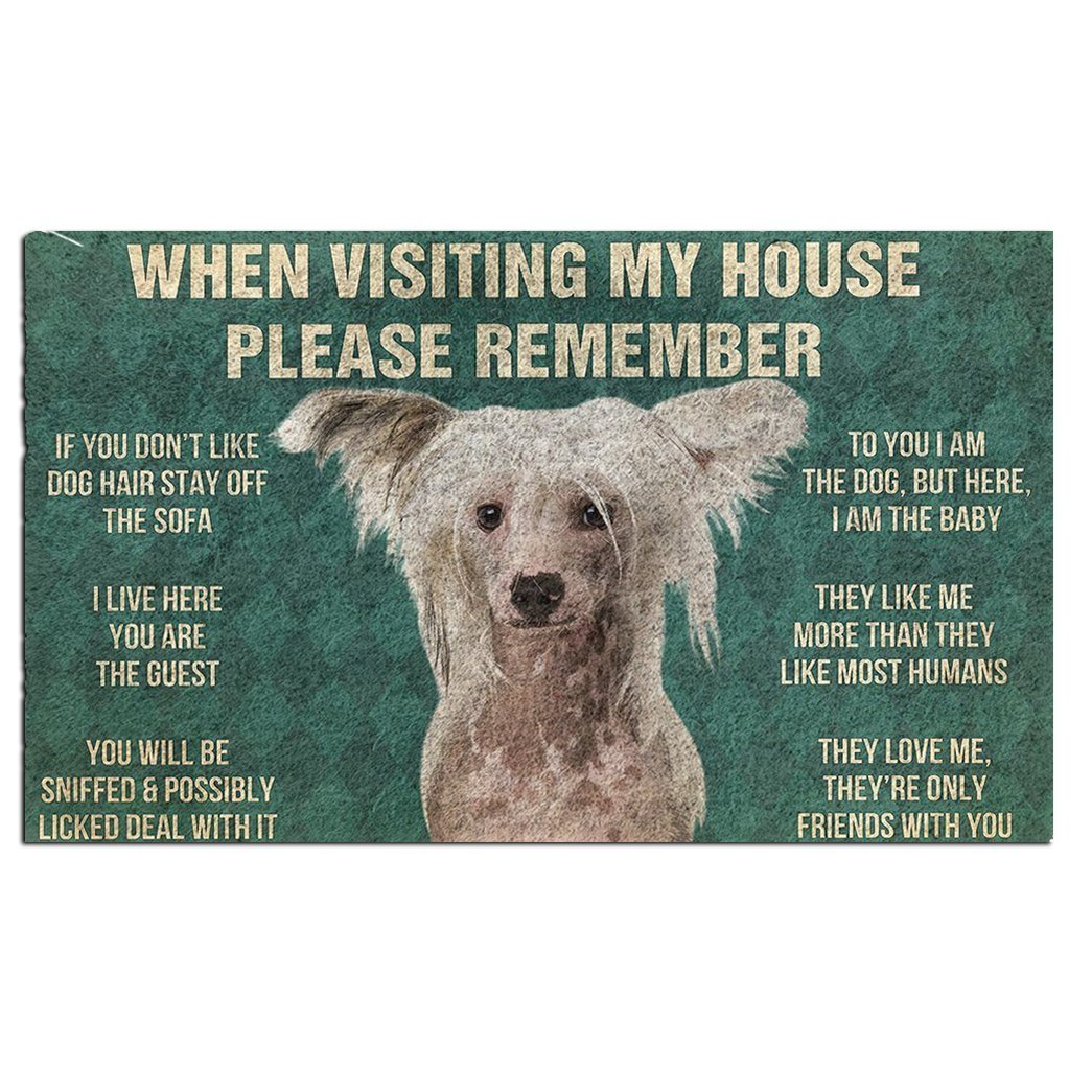 Chinese Crested's Rules Doormat