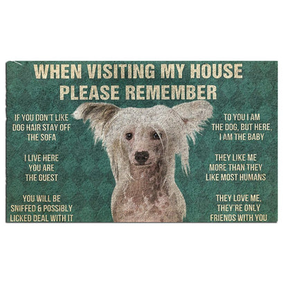 Chinese Crested's Rules Doormat