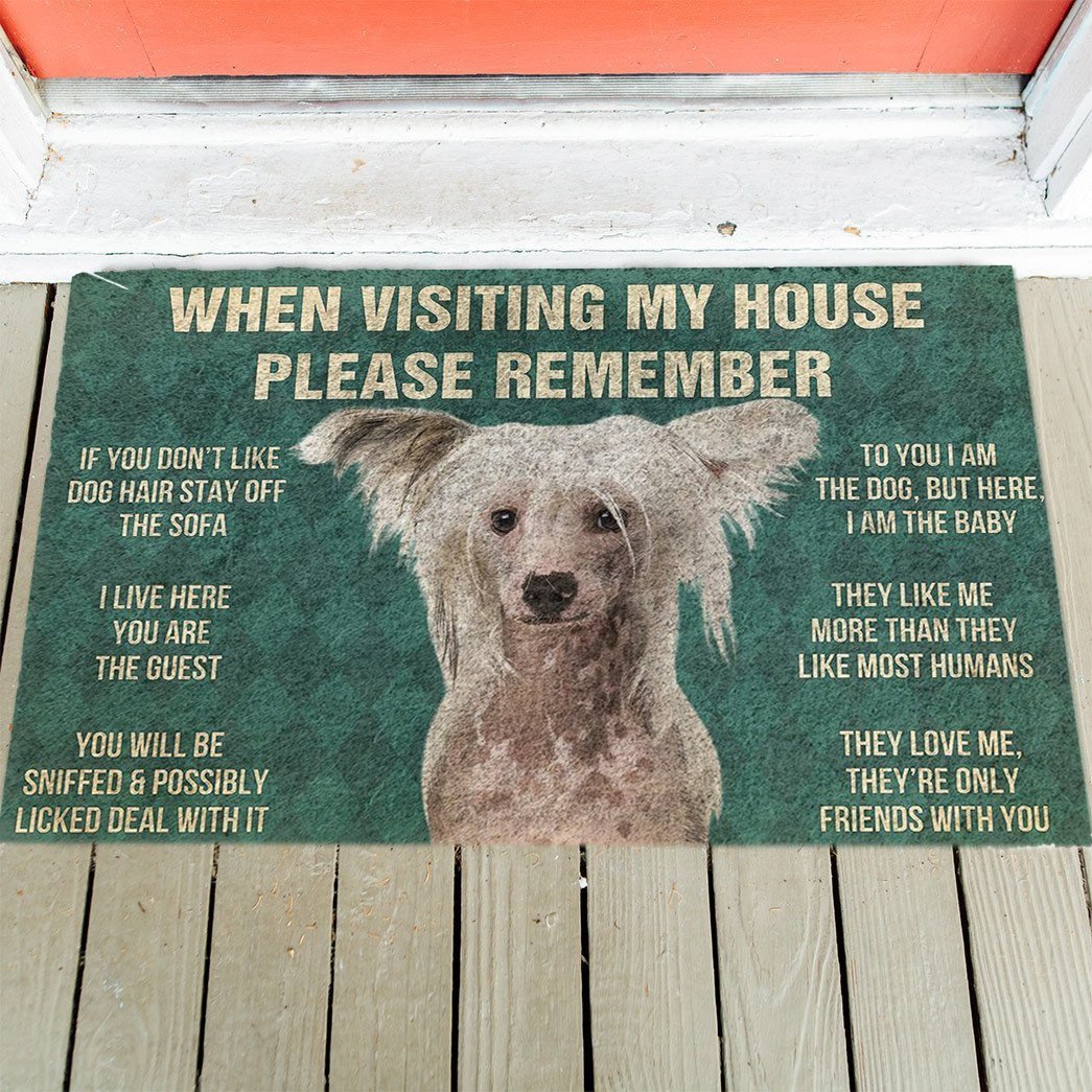 Chinese Crested's Rules Doormat