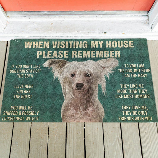 Chinese Crested's Rules Doormat