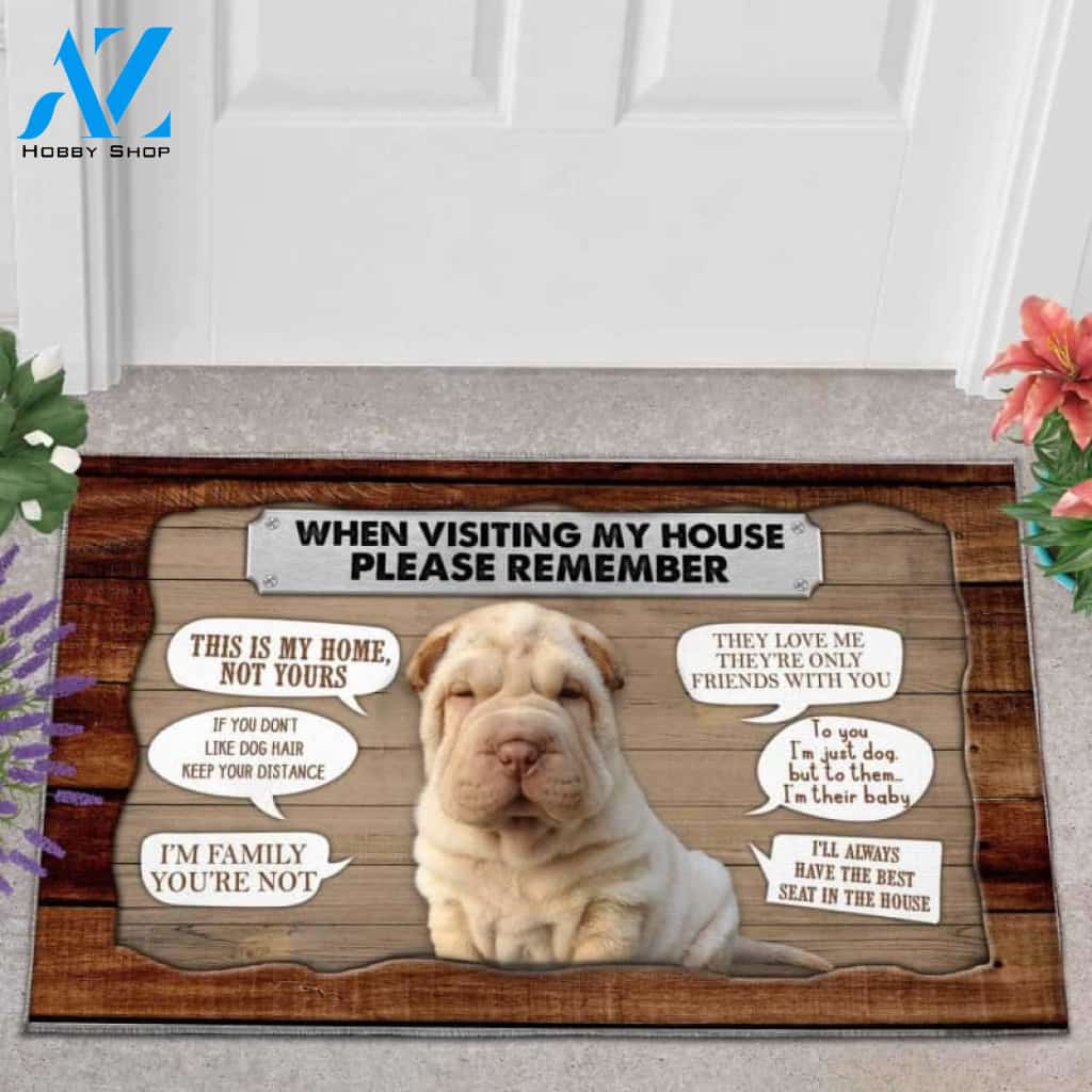 Chinese Shar-pei 1 Visiting My House Doormat