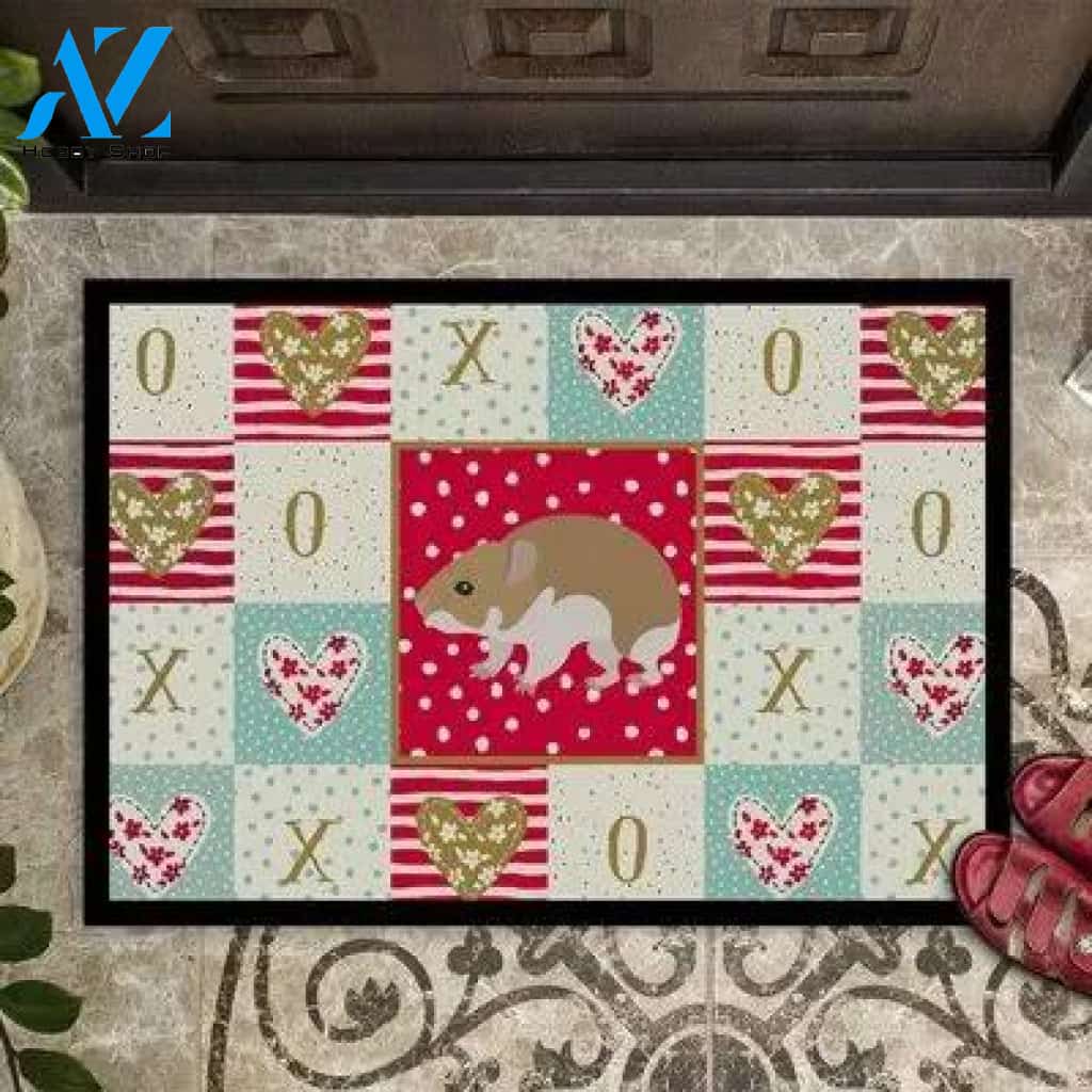 Chlo Turkish Hamster Love Indoor And Outdoor Doormat Warm House Gift Welcome Mat Birthday Gift For Hamster Lover