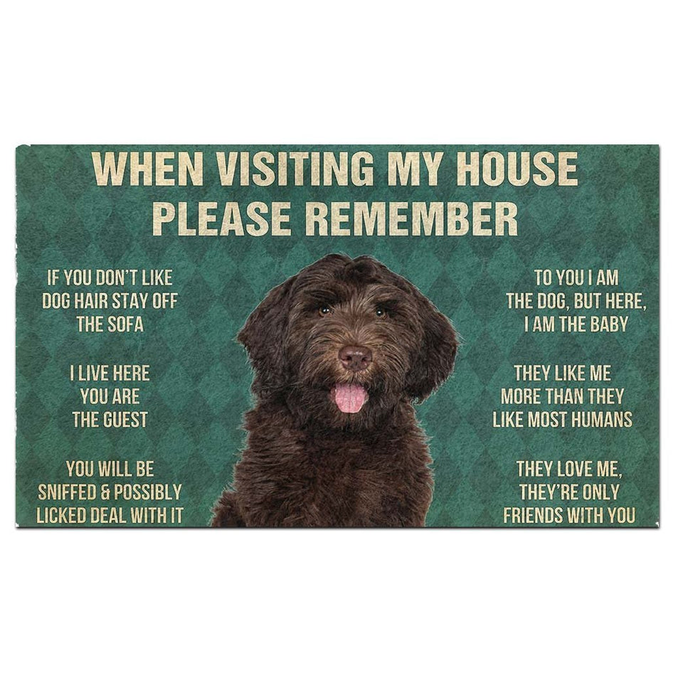 Chocolate Labradoodles House Rules Doormat's Rules Doormat