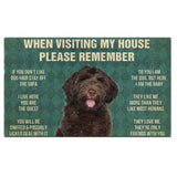 Chocolate Labradoodles House Rules Doormat's Rules Doormat