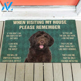 Chocolate Labradoodles House Rules Doormat's Rules Doormat