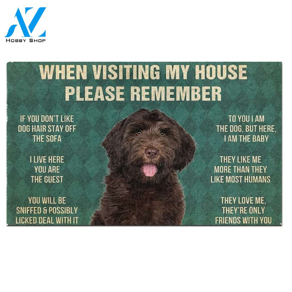 Chocolate Labradoodles House Rules Doormat's Rules Doormat