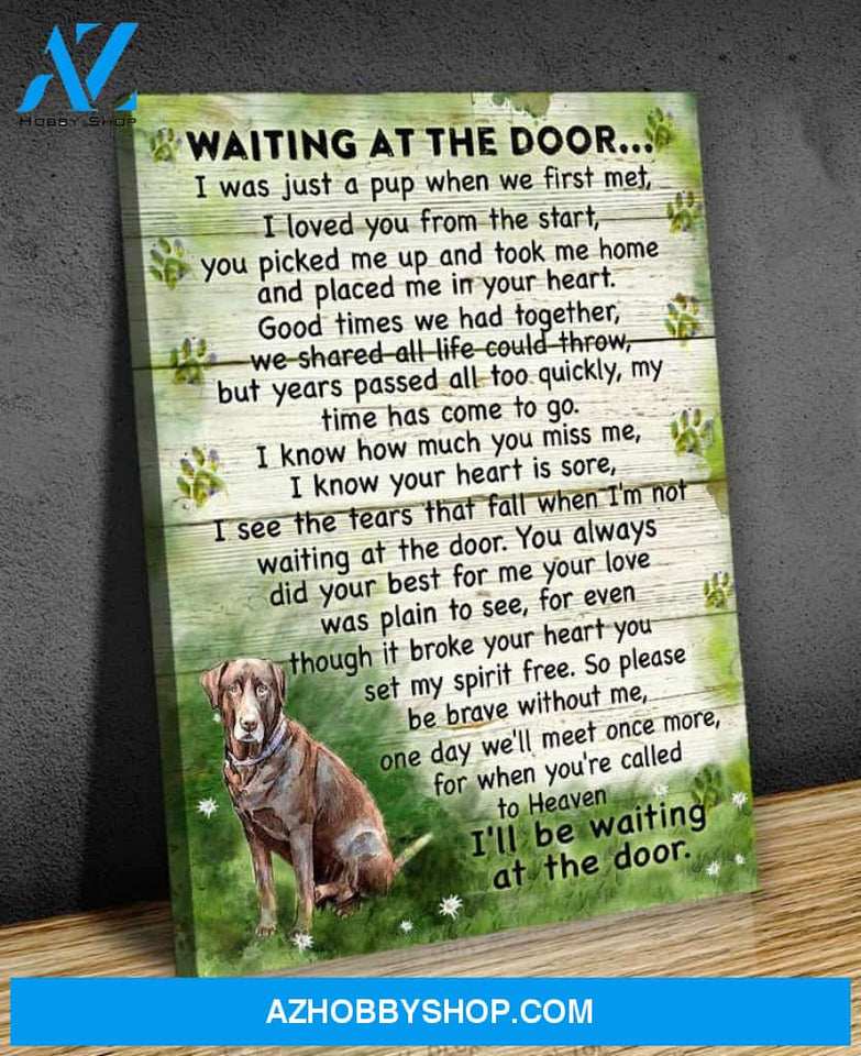 Chocolate Labrador Canvas - Hanging Art For Living Room