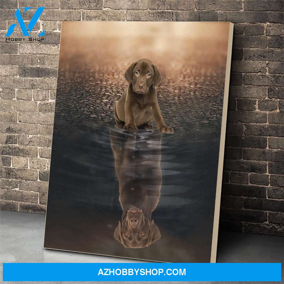 Chocolate Labrador Canvas Prints Wall Art - Matte Canvas