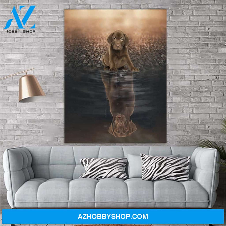 Chocolate Labrador Canvas Prints Wall Art - Matte Canvas