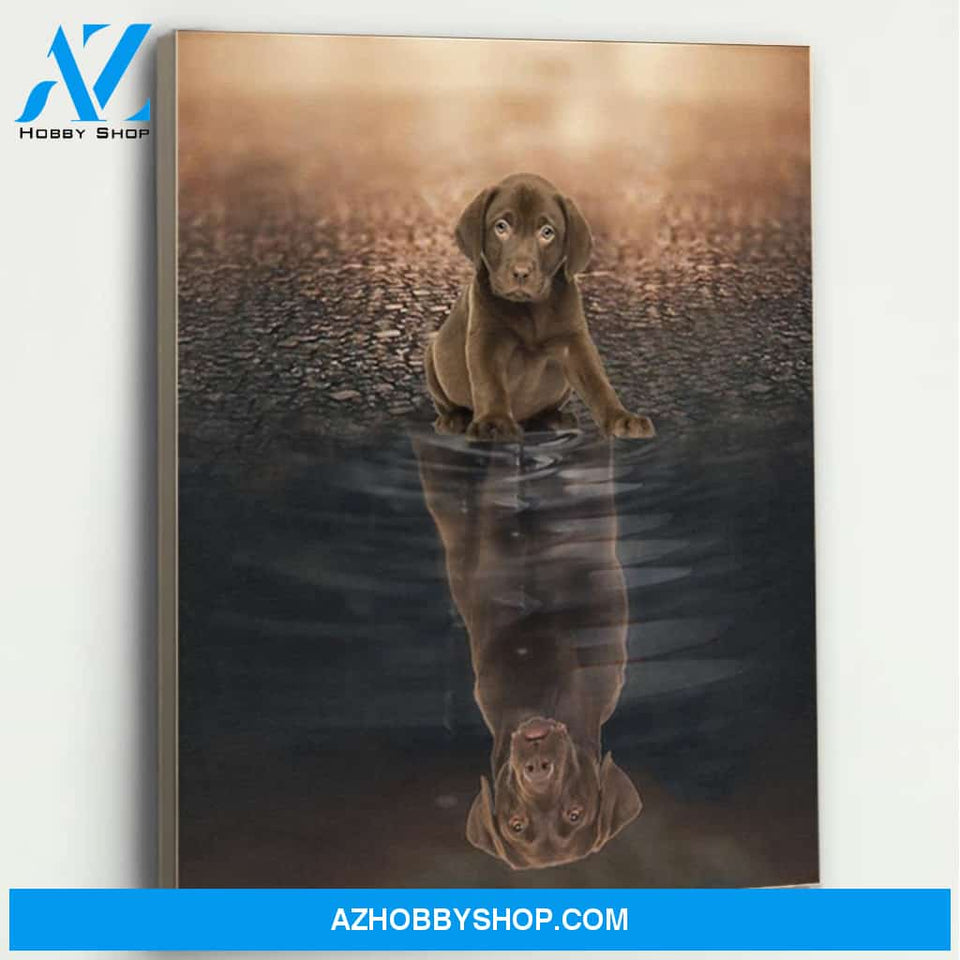 Chocolate Labrador Canvas Prints Wall Art - Matte Canvas