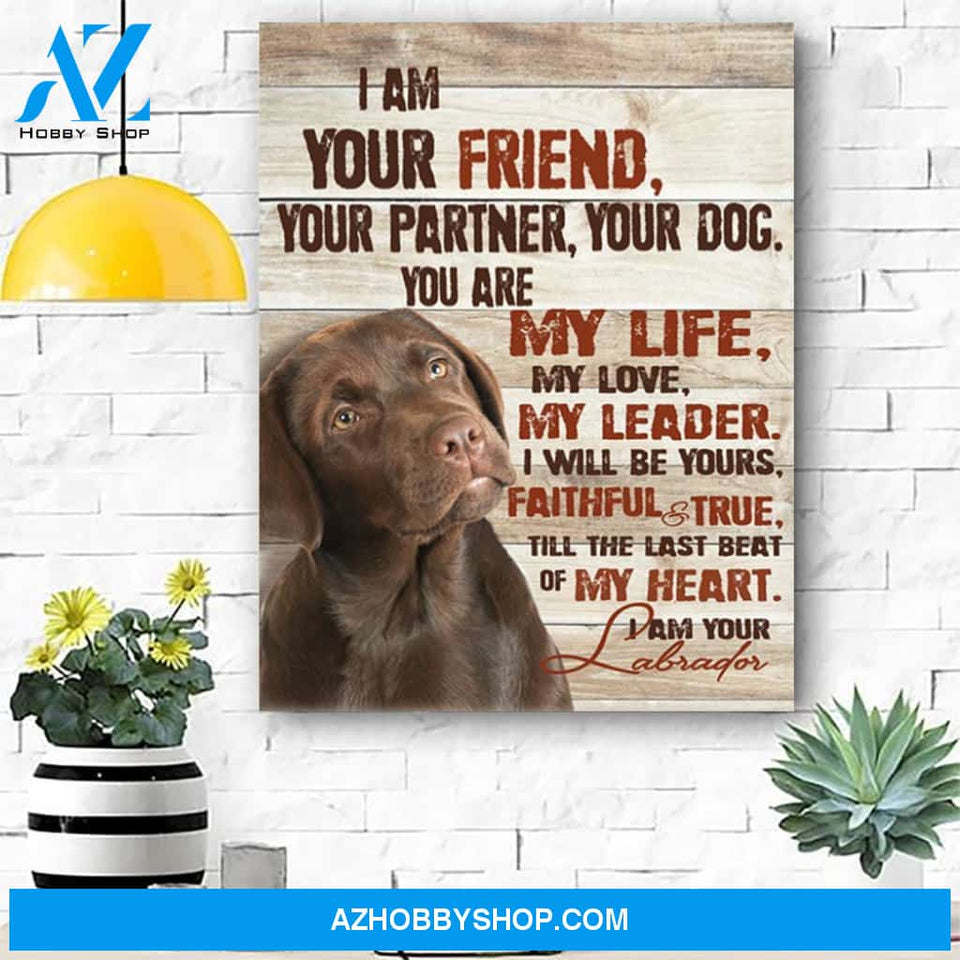 Chocolate Labrador Dogs Canvas Print Wall Art - Matte Canvas