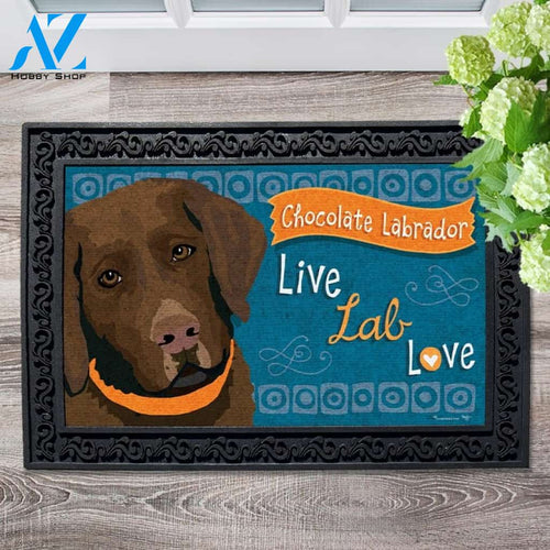 Chocolate Labrador Doormat - 18" x 30"
