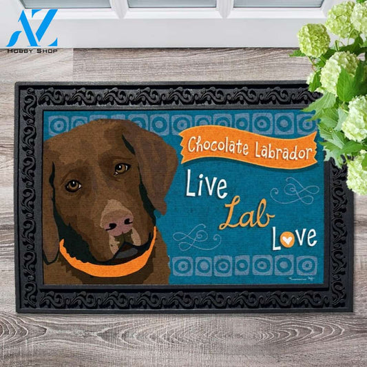 Chocolate Labrador Doormat - 18" x 30"