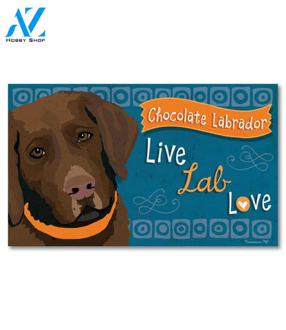 Chocolate Labrador Doormat - 18" x 30"