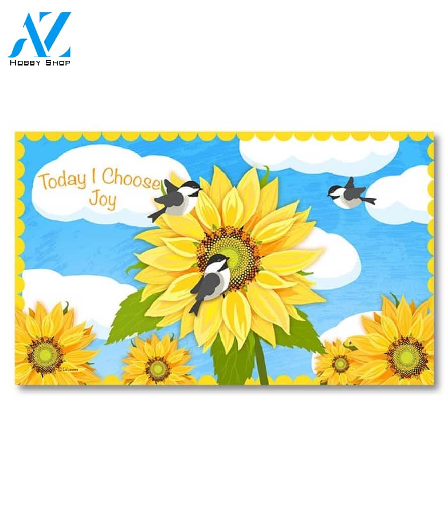 Choose Joy Chickadees Doormat - 18" x 30"