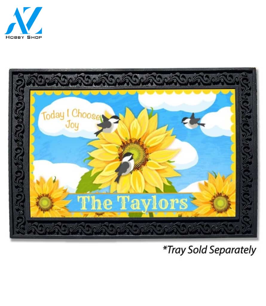 Choose Joy Chickadees Personalized Doormat - 18" x 30"