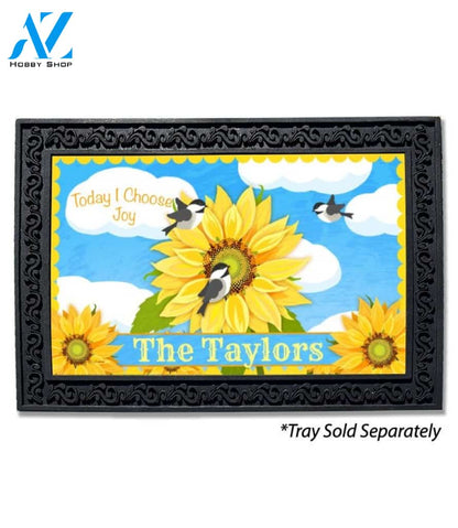 Choose Joy Chickadees Personalized Doormat - 18" x 30"