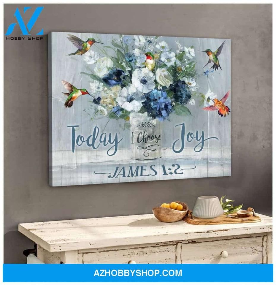 Choose Joy Hummingbird Wall Art Canvas