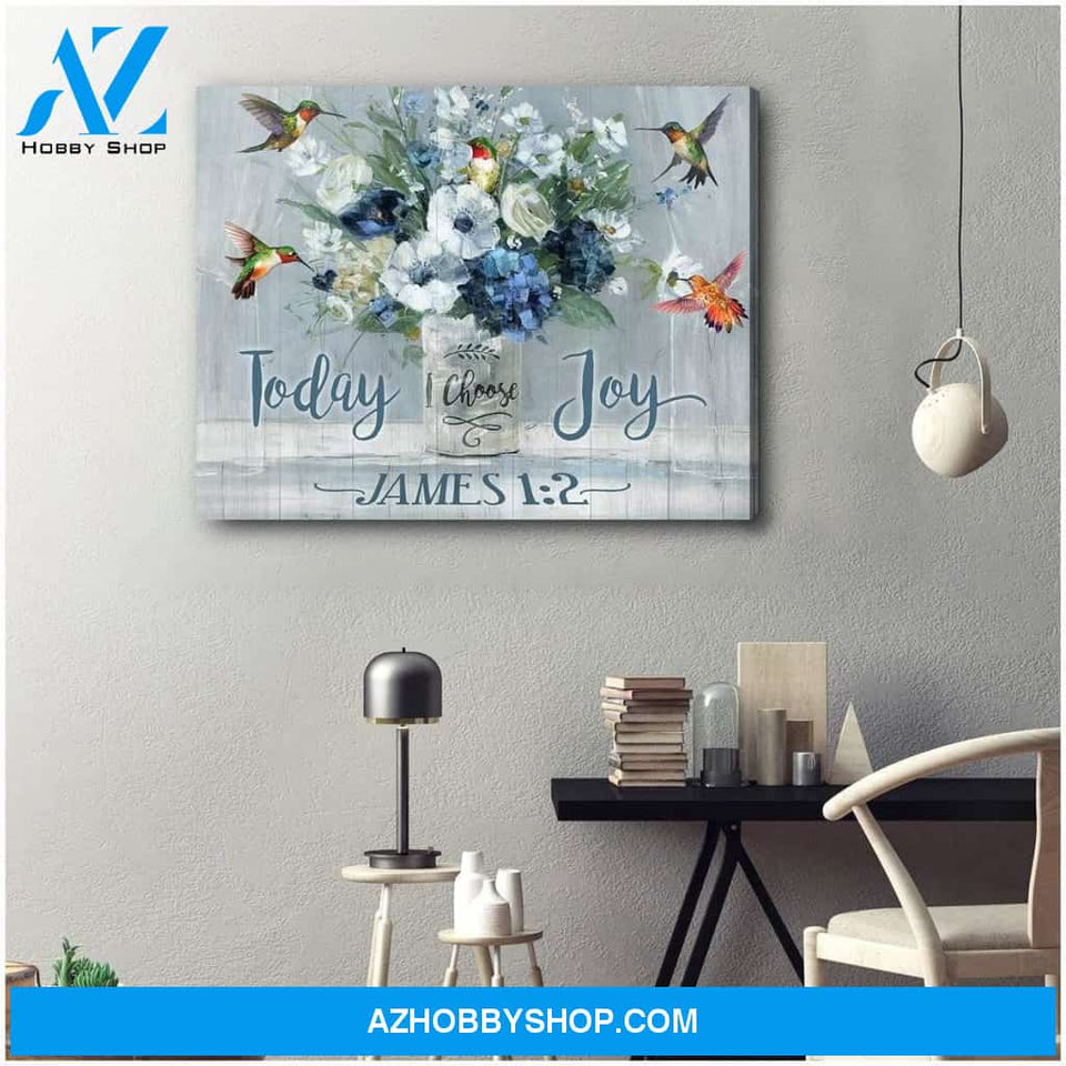 Choose Joy Hummingbird Wall Art Canvas