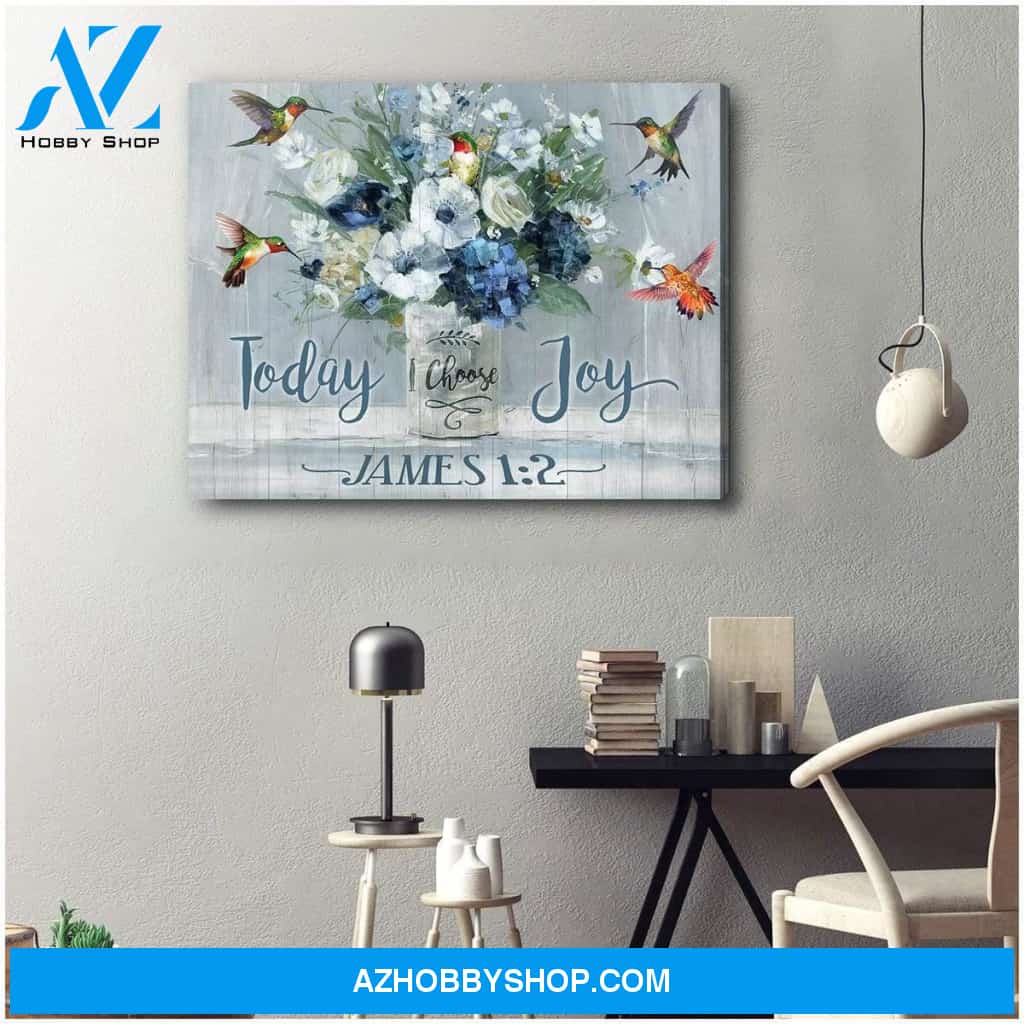 Choose Joy Hummingbird Wall Art Canvas