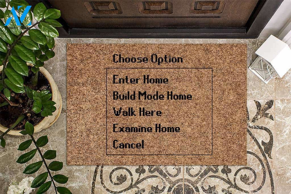 Choose Option Enter Home Doormat | Welcome Mat | House Warming Gift