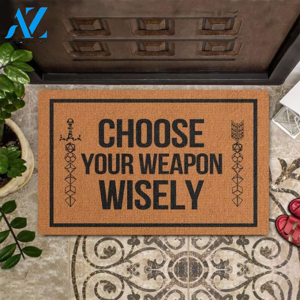 Choose your weapon wisely D&D Doormat | Welcome Mat | House Warming Gift