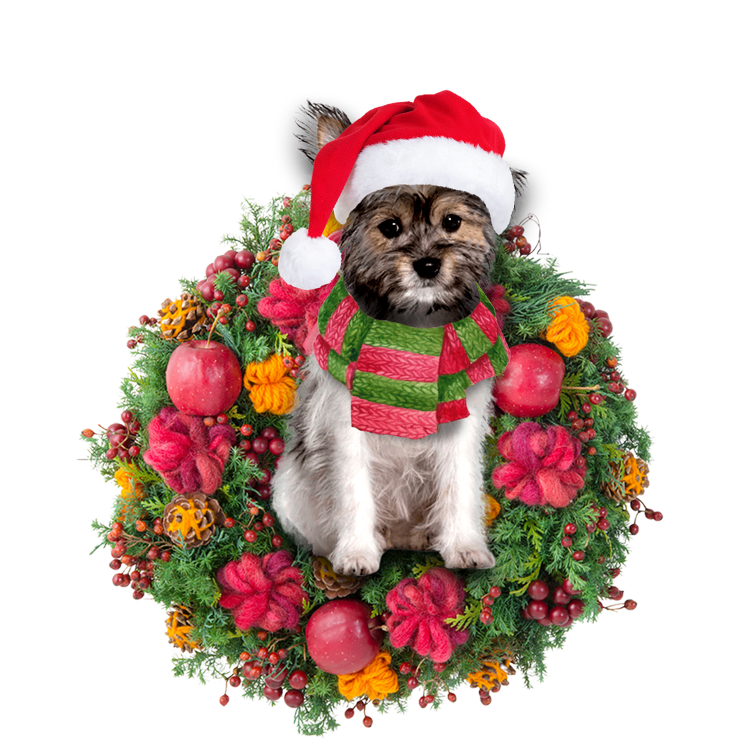 Godmerch- Ornament- Chorkie Christmas Ornament, Happy Christmas Ornament, Car Ornament