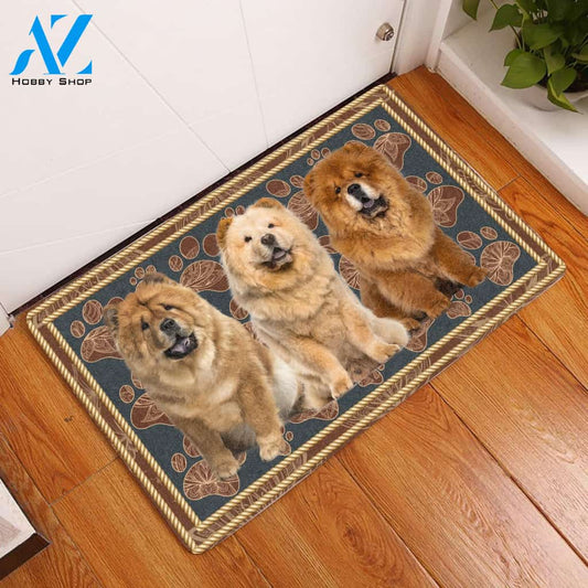 Chow Chow Flower Paw - Dog Doormat | Welcome Mat | House Warming Gift