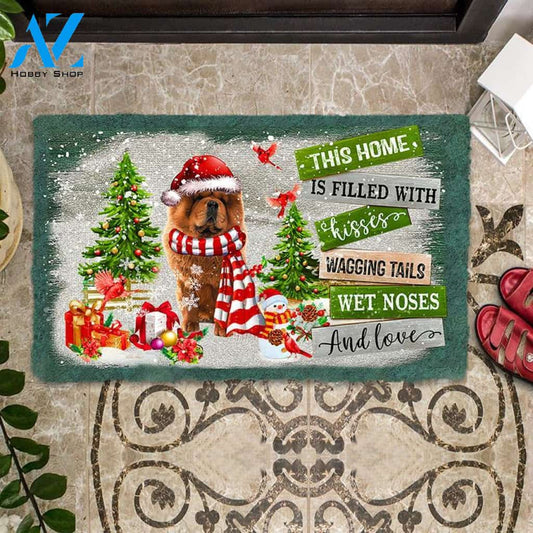 Chow Chow This Home Is Filled With Kisses Christmas Dog Doormat
