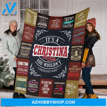 Christina Premium Fleece Blanket