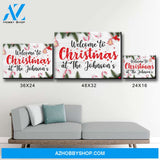 Christmas At Family Name Premium Canvas
