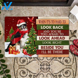 Christmas Australian Shepherd Look right beside you Doormat