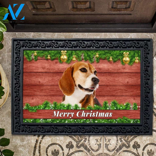 Christmas Barnwood Beagle II Doormat - 18" x 30"