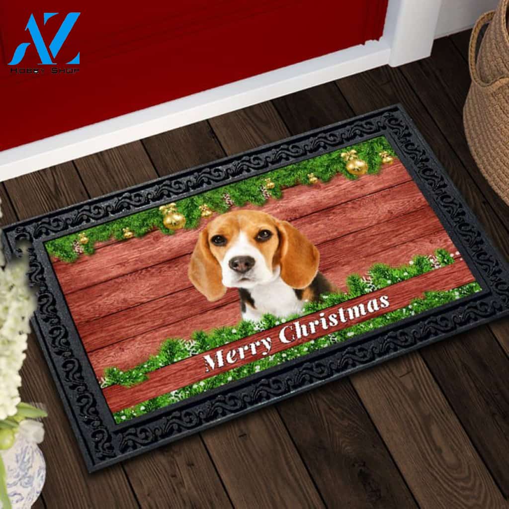 Christmas Barnwood Beagle Iii Doormat