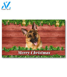 Christmas Barnwood German Shepherd Doormat - 18" x 30"