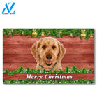 Christmas Barnwood Goldendoodle Doormat - 18" x 30"