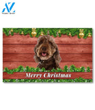 Christmas Barnwood Labradoodle Doormat - 18" x 30"