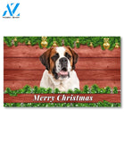 Christmas Barnwood Saint Bernard Doormat - 18" x 30"