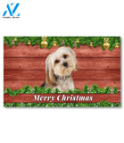 Christmas Barnwood Yorkie Bichon Doormat - 18" x 30"