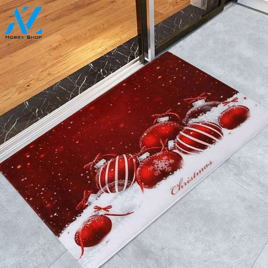 Christmas Baubles Snowfield Pattern CLH091037D Doormat