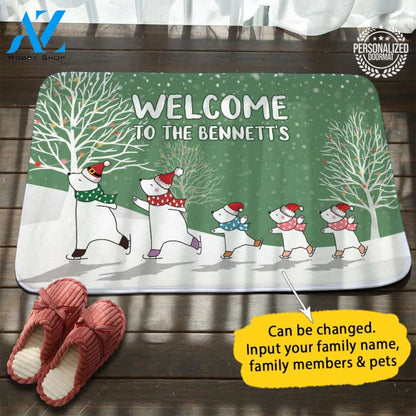 Christmas Bear Family Doormat – Doormat