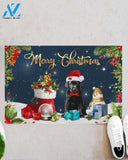 Christmas Black Labrador Doormat Gift For Dog Lovers Birthday Gift Home Decor Warm House Gift Welcome Mat