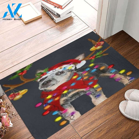 Christmas Blue Heeler Santa Gorgeous Reindeer Doormat Welcome Mat Housewarming Home Decor Gift For Dog Lovers Funny Doormat Gift Idea