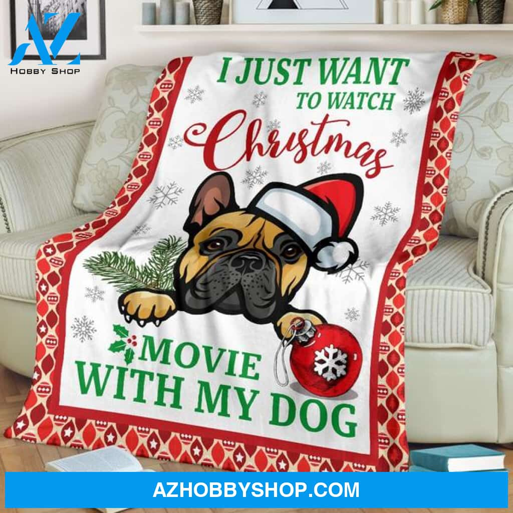 Christmas Bulldog Fleece Blanket Gift For Family,Birthday,Christmas,Children,Parents,Couple,Gift Home Decor Bedding Couch Sofa Soft and Comfy