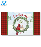 Christmas Cardinal Couple Doormat - 18" x 30"