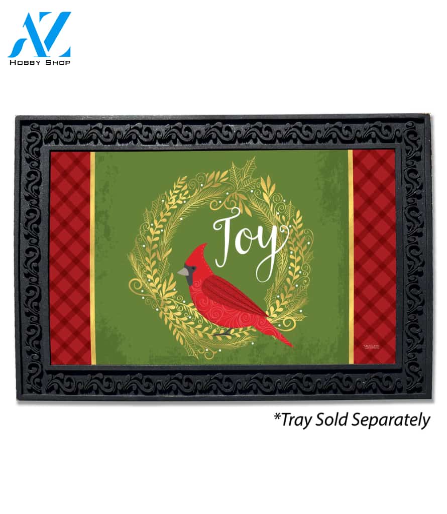 Christmas Cardinal Joy Doormat - 18" x 30"