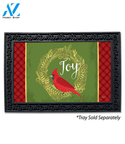Christmas Cardinal Joy Doormat - 18" x 30"