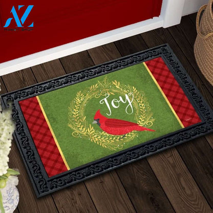 Christmas Cardinal Joy Doormat - 18" x 30"