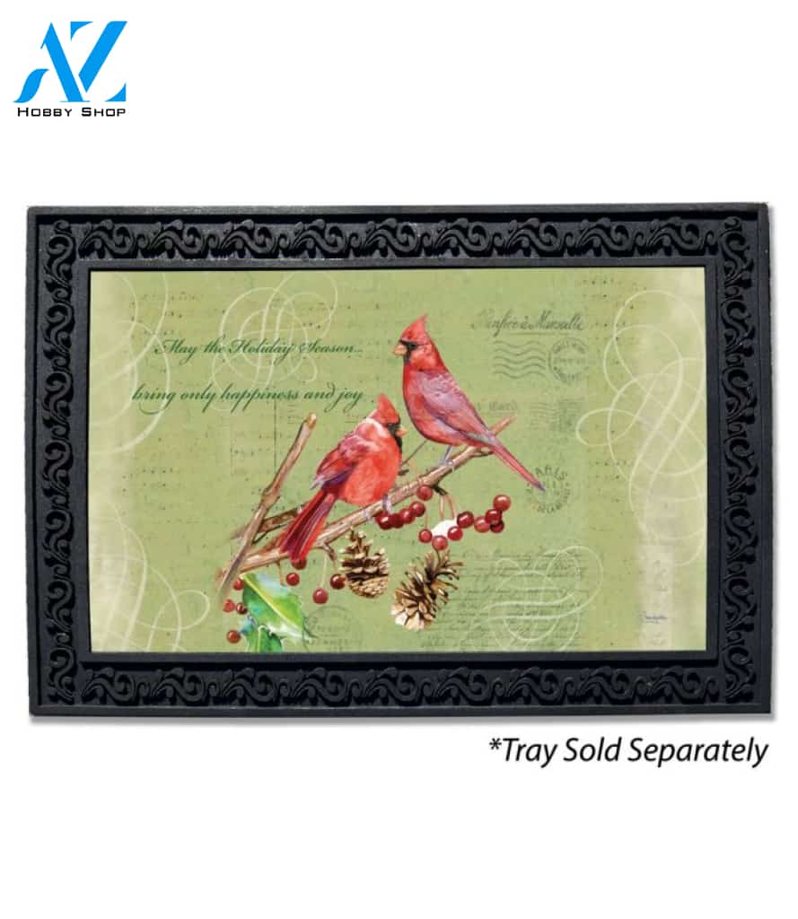 Christmas Cardinals - Doormat - 18" x 30"